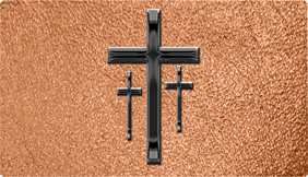 DNSEMP-C-517-BK-SH-CP Empire Corner Black 3 Crosses Shim Copper